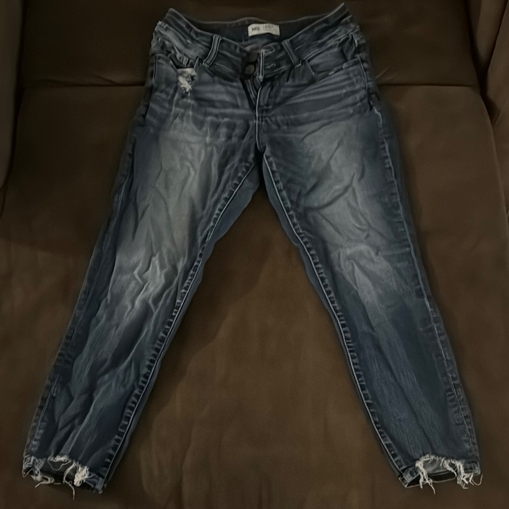 Distressed Blue Jeans